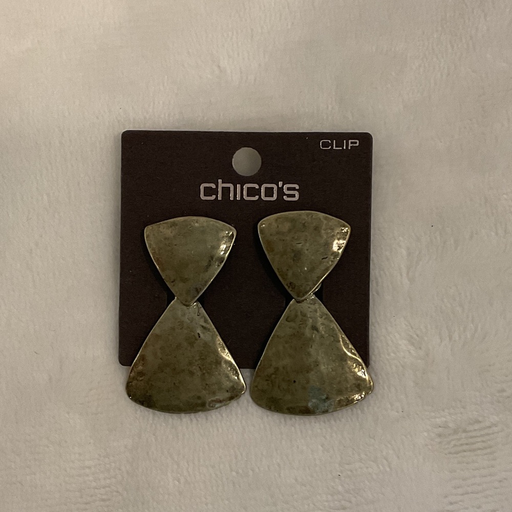 Chico's Metallic Clip-On Earrings